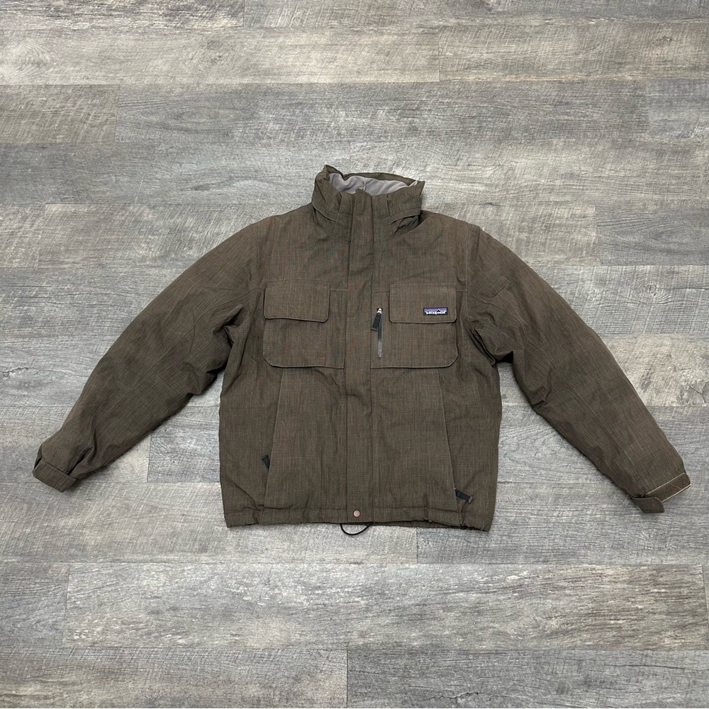 Patagonia Nanuq Jacket Mens Small Brown Down Insulated Waterproof Jacket H2No